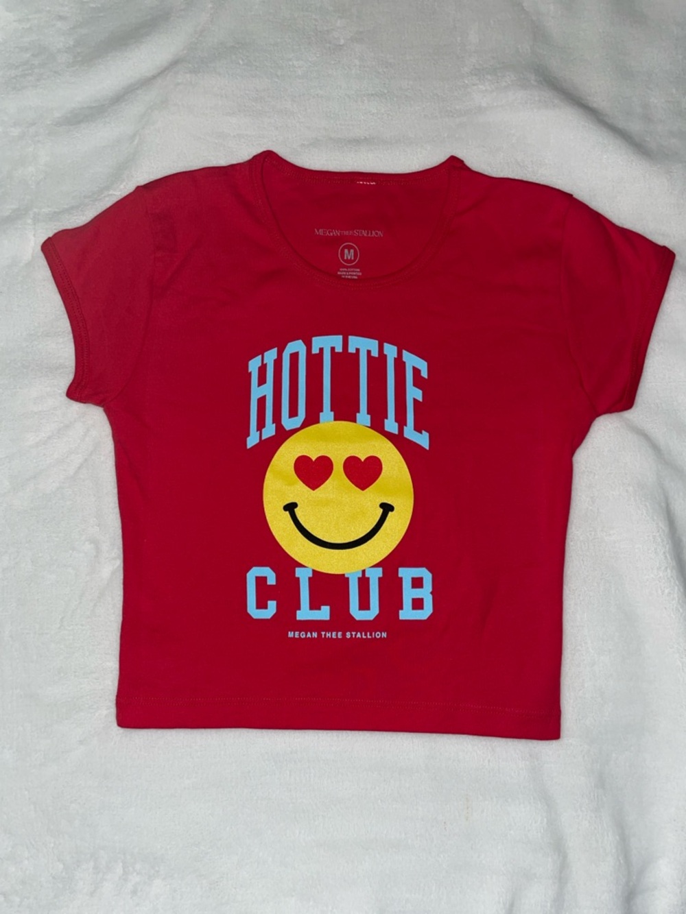 NWOT Megan Thee Stallion Red Hottie Club Graphic Crop Top Small Medium
